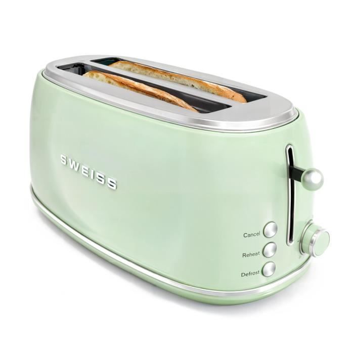 Vintage toaster - SWEISS - GRV7 - 2 slots - 1500 W - Green