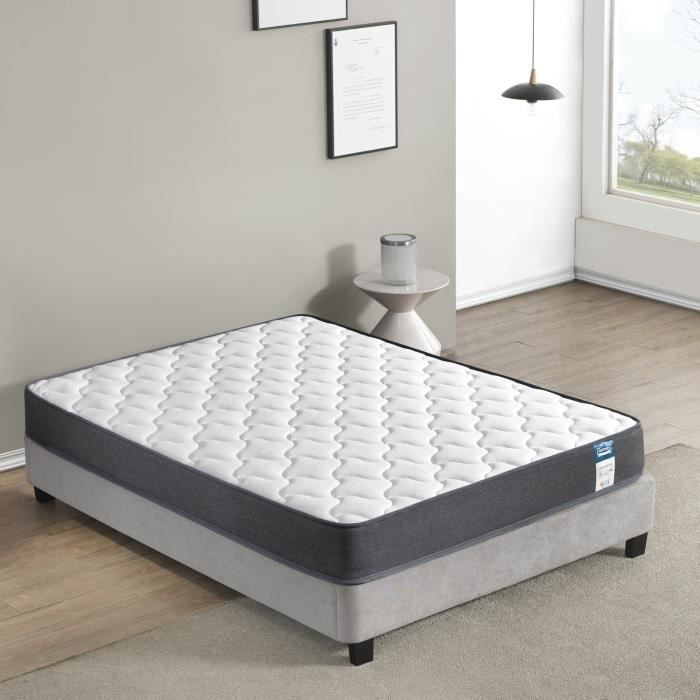 DEWINNER® 140x190cm Mattress, 20cm Thick Spring Mattress, Breathable Memory Foam, 7 Comfort Zones, CertiPUR-US Certified