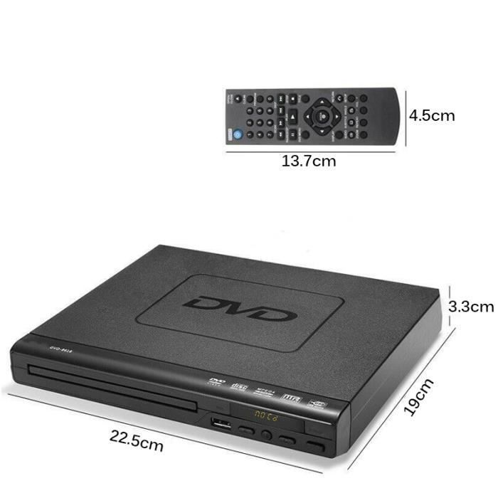 Leitor de DVD para TV, DVD/CD/MP3/MP4 com porta USB - Plugue UE