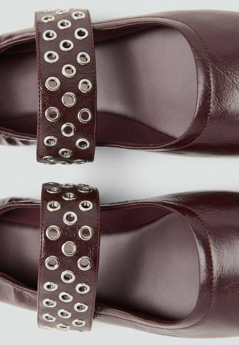 Ballerines à bride cheville Mango - bordeaux