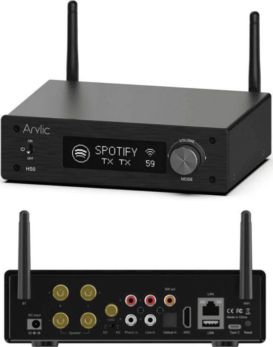 HiFi amplifier - Arylic - H50 - Wireless - Wi-Fi - Bluetooth - HDMI