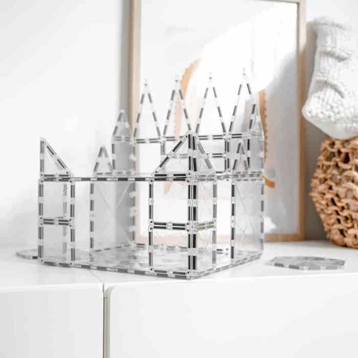 CONNETIX Bouw Magnetische Tegels Transparant Startpakket, 34 stuks