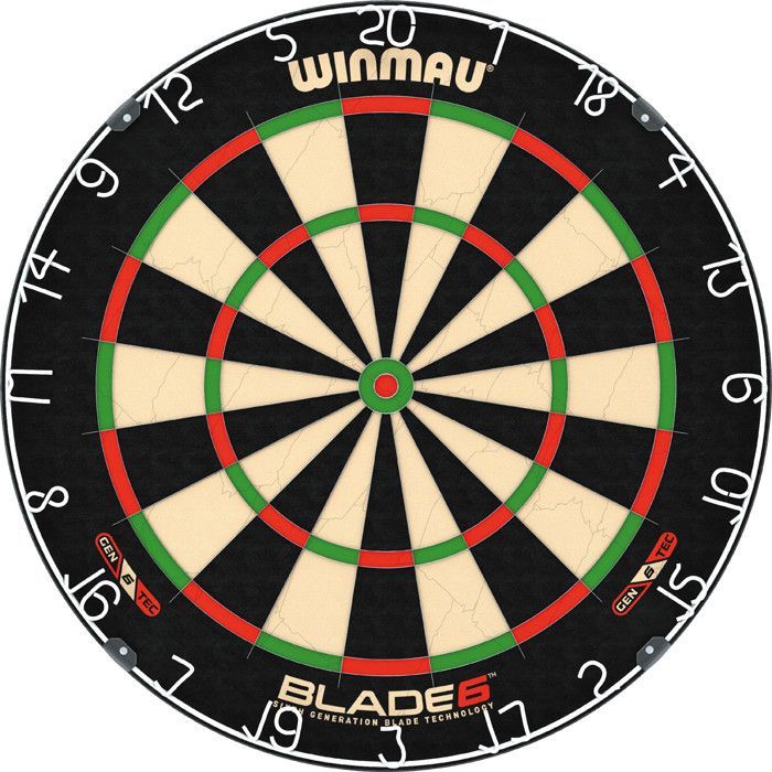 DARTBORD - WINMAU - Blade 6 - Innovatief ontwerp - Geavanceerde technologie - Dichtheidscontrolelijn