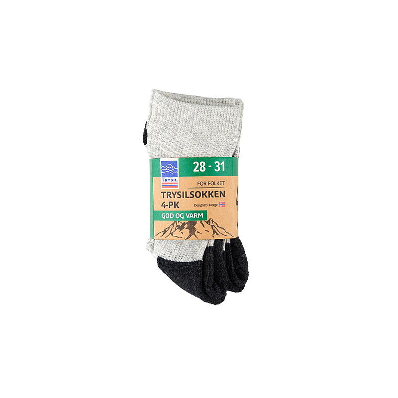 Calcetines Trysil, paquete de 4, talla 28/31. Buenos y cálidos.
