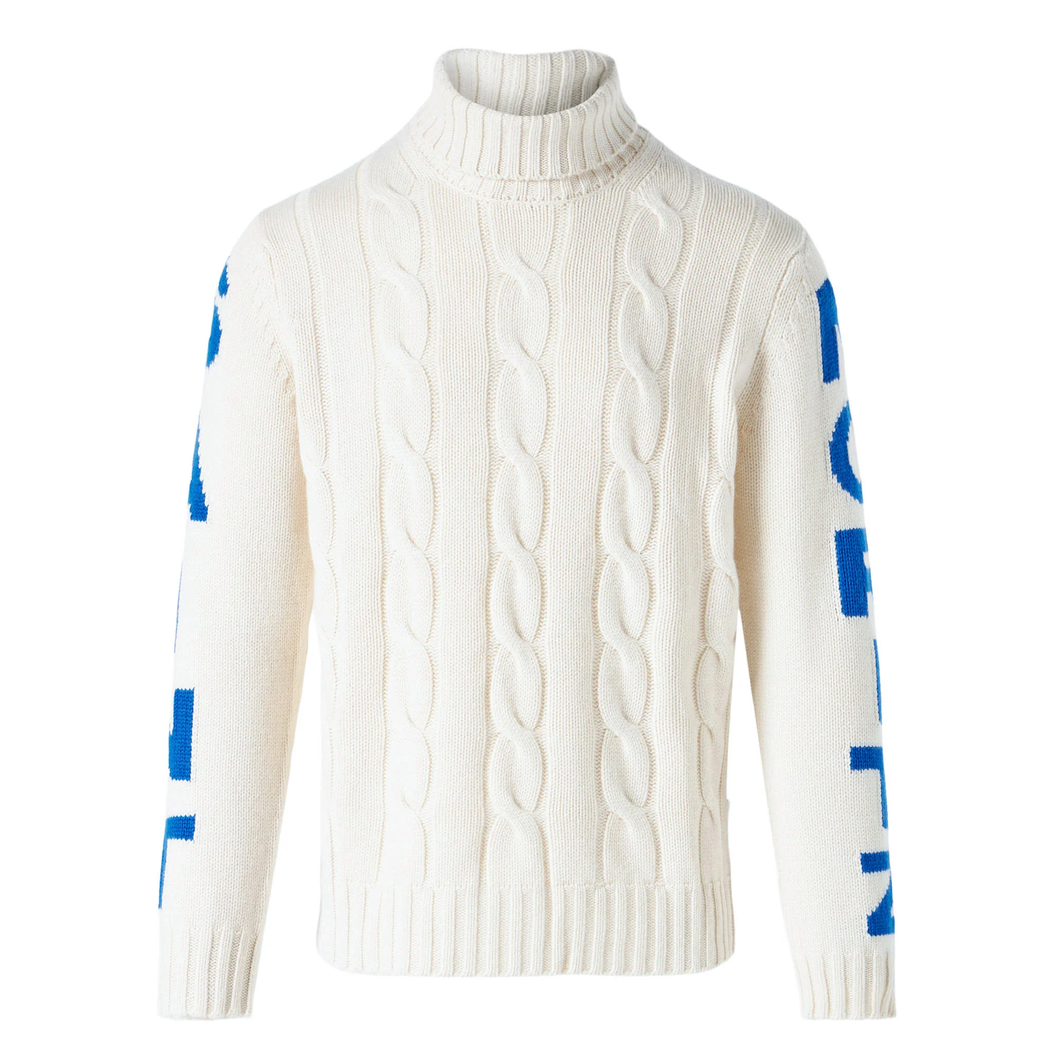 Pull à col roulé tissé pour homme avec imprimé Saint Moritz