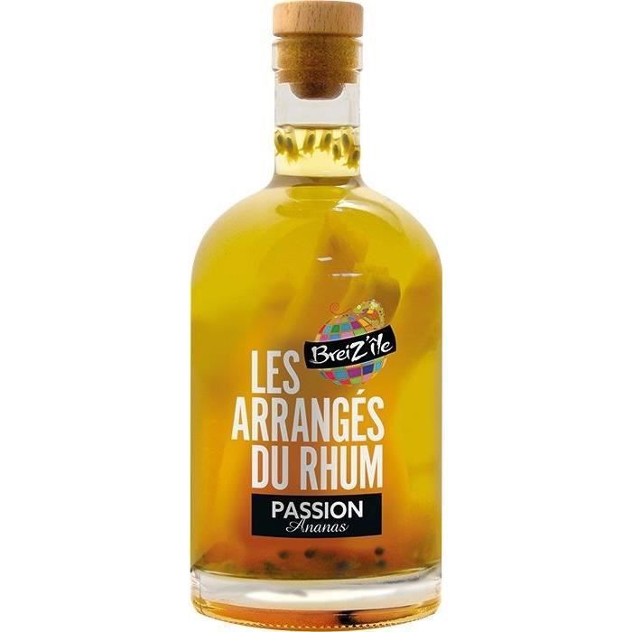 Breiz'Ile - Les arrangés du rhum - Punch au rhum - Passion Ananas - 28,0 % Vol. - 70 cl