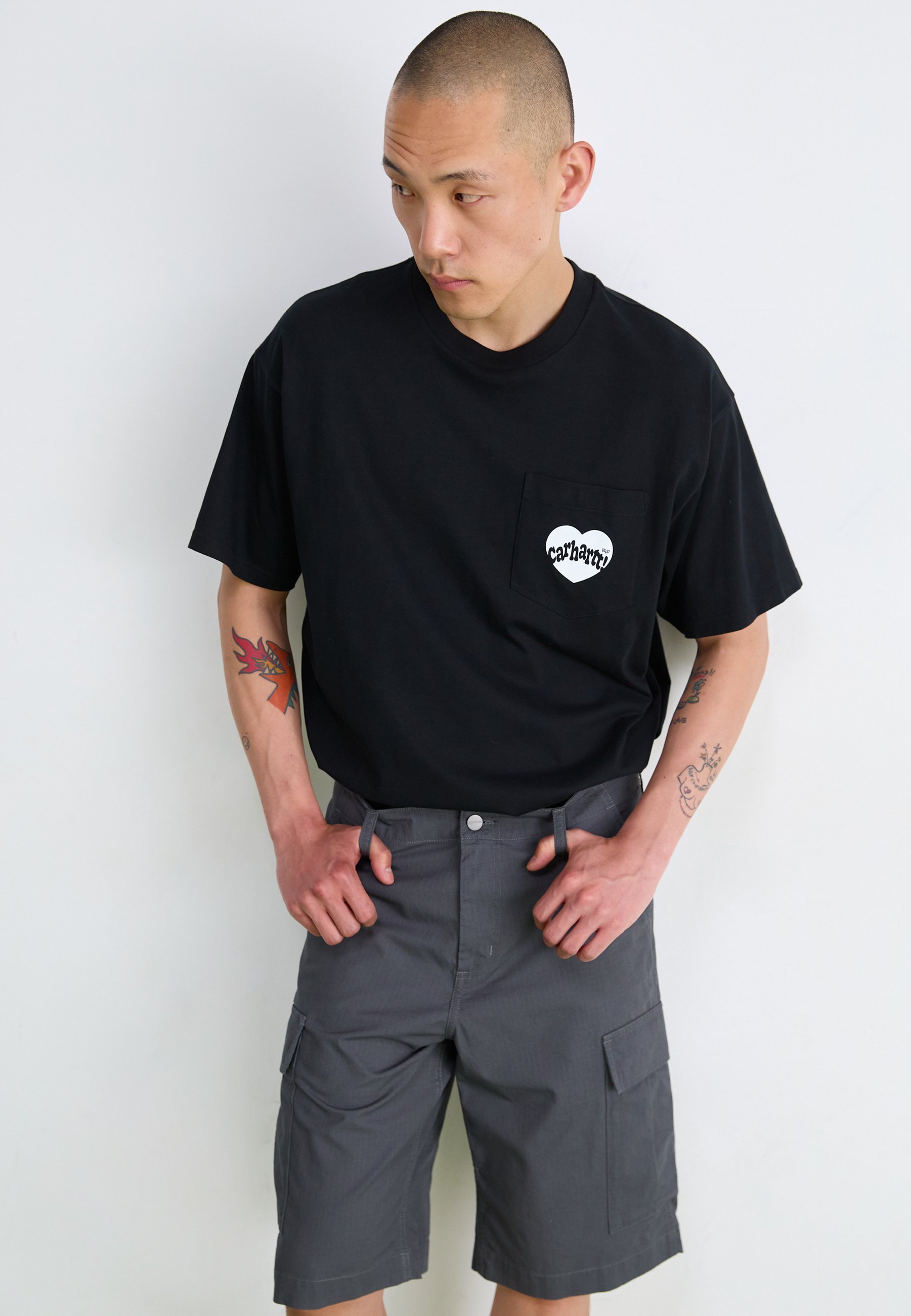 Carhartt WIP REGULAR CARGO COLUMBIA - Szorty - grafitowe