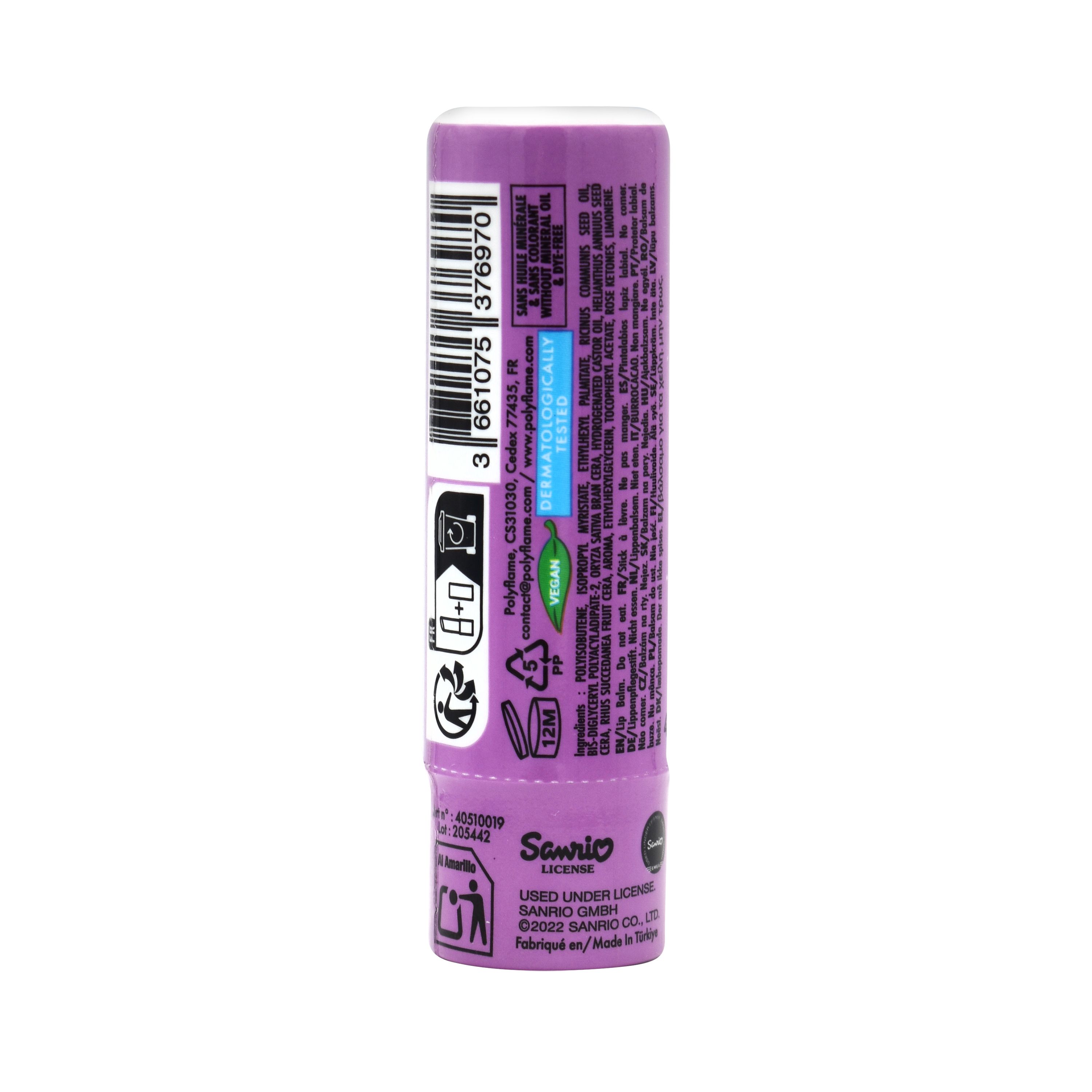 „Hello Kitty Kuromi“ gervuogių lūpų balzamas Lūpų apsaugos priemonės
