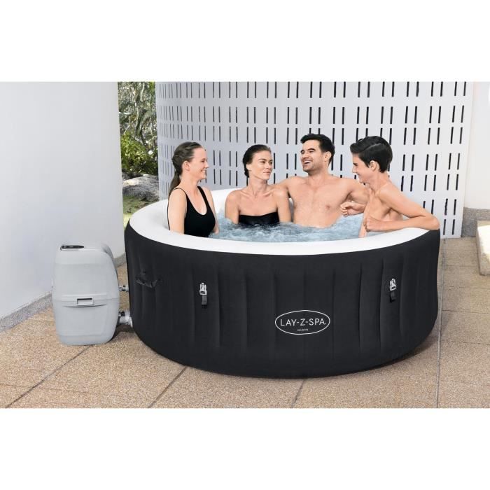 Spa gonflable BESTWAY - Lay-Z-Spa Miami - 120 airjets - 180 x 66 cm - 2 à 4 places - Rond (couverture, cartouche, diffuseur)
