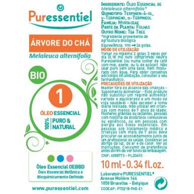 Huile essentielle d'arbre à thé bio Puressentiel 10 ml