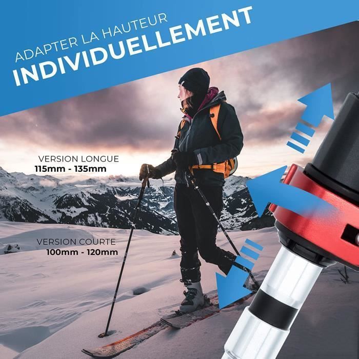 Bâton de Randonnée - MARSEE - Pliable en Aluminium - Antichoc - 291g - Réglable 115-135cm