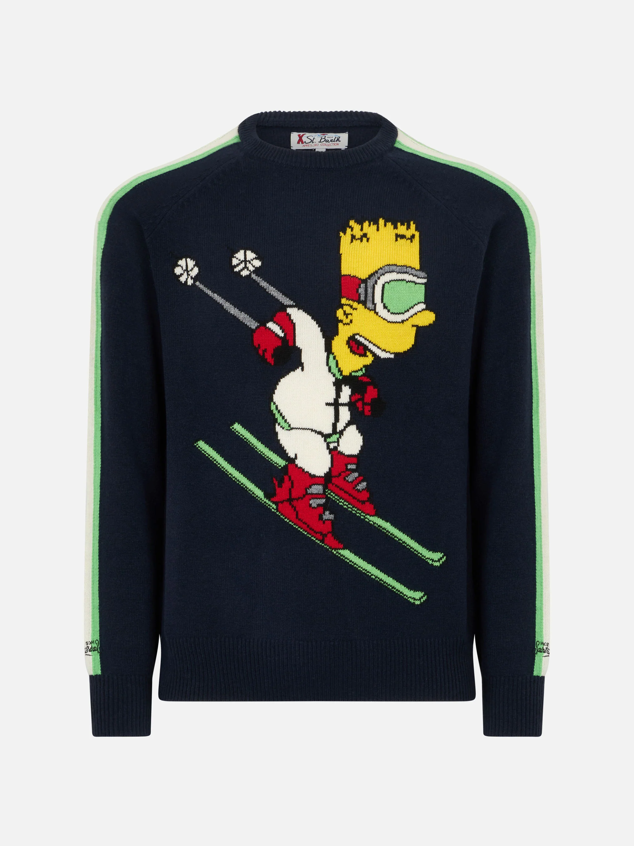 Bart Simpson Jacquard Print Trui met Ronde Hals voor Heren | EDITION