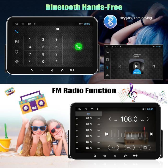 Autorradio 1 Din Android 13 [2+32G] de 7