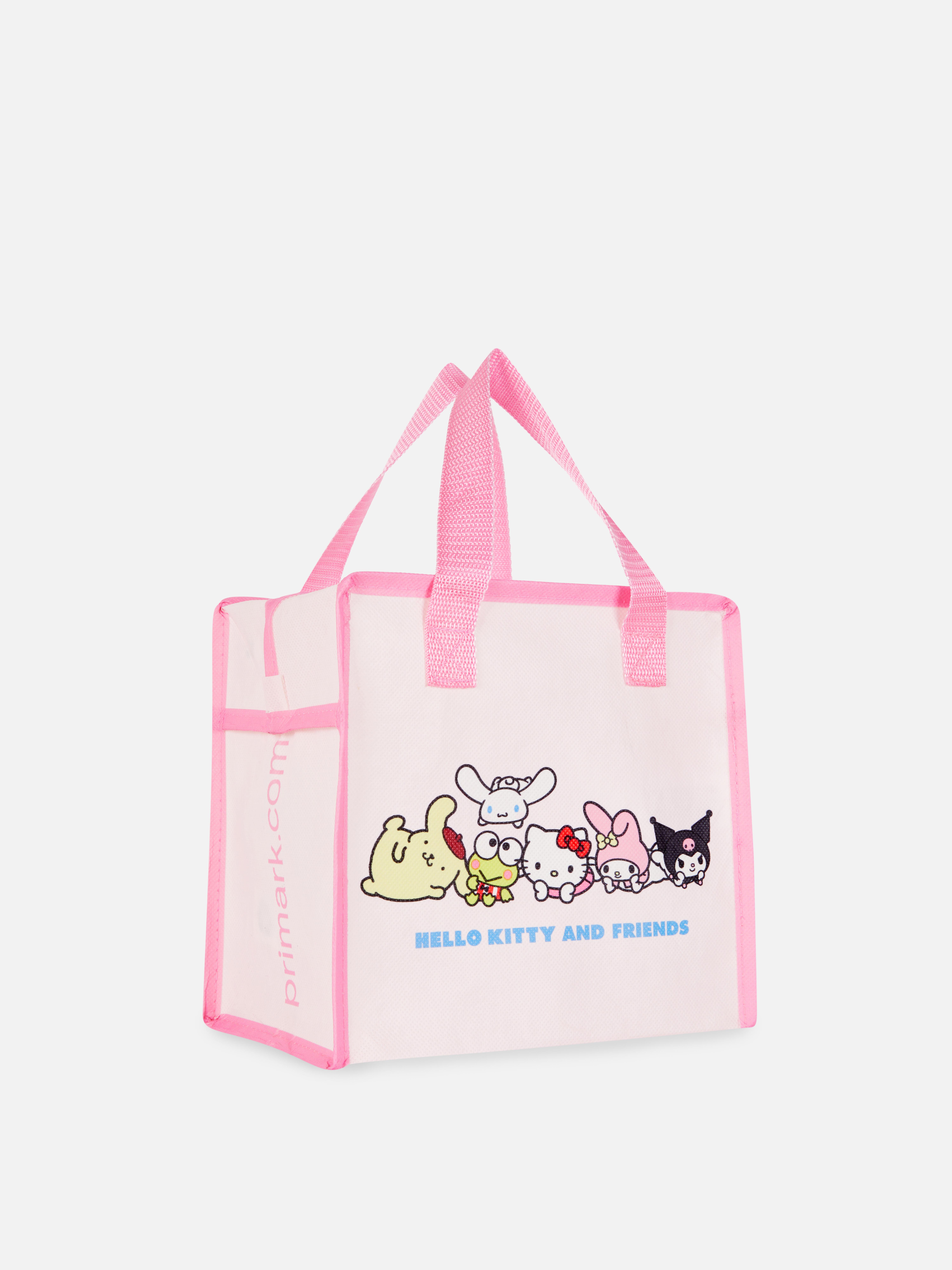Geantă de prânz Hello Kitty și prietenii O geantă de prânz Hello Kitty cu curea de umăr și imprimeuri