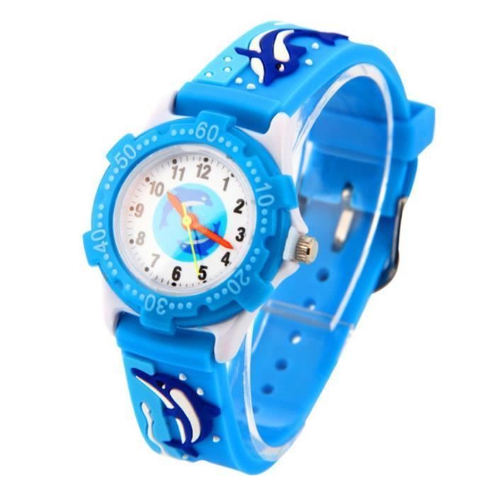 Orologio al quarzo SHARPHY per bambini e bambine, con design a balena blu, cinturino in silicone, regalo alla moda e di alta qualità.