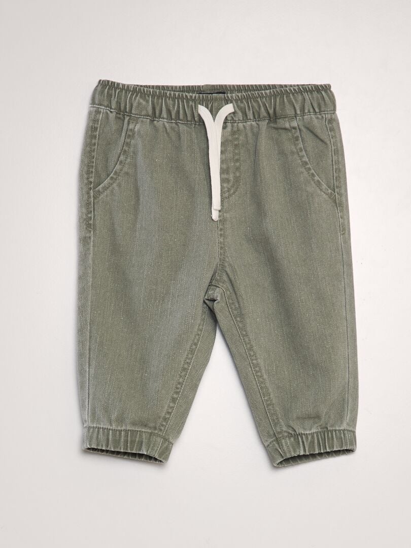 Paperbag jeans - GROEN