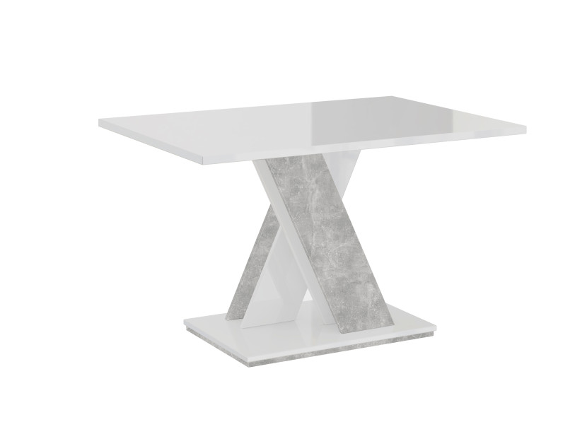 Ława kawowa biały, dekor betonu 120x60 cm ONYX MINI stolik do salonu