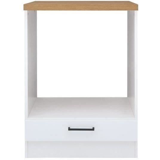 JUNONA 60cm Ovenonderkast - Werkblad - Glanzend wit