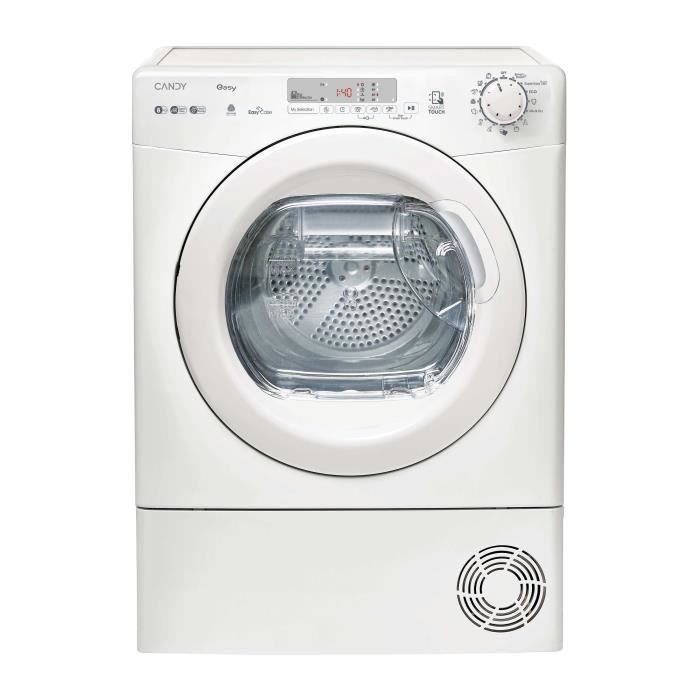 Sèche-linge pompe à chaleur CANDY EY EH8N1DE-S - 8 kg - Bac EasyCase - Connecté - Blanc