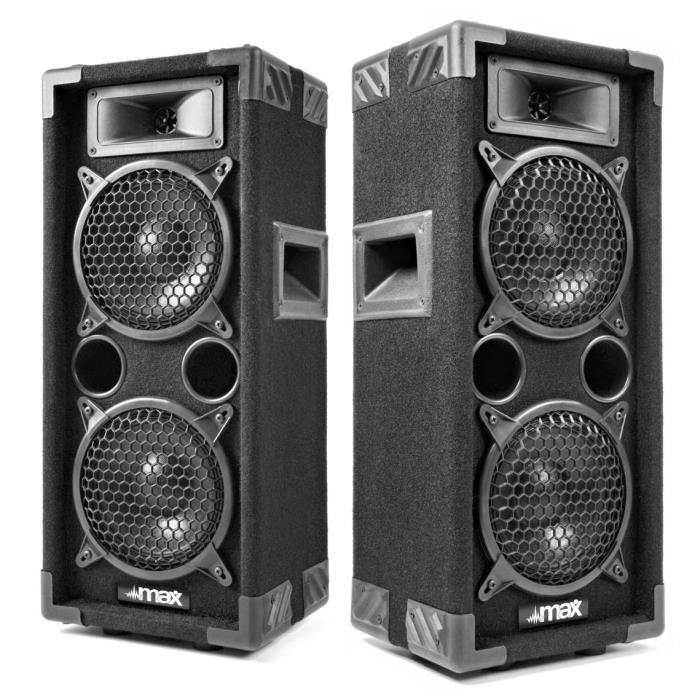 Altoparlante da discoteca - MAX - MAX26 - 600 Watt - 2 x 6 pollici - Passivo e portatile