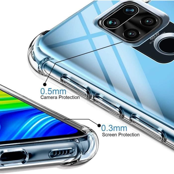 Handyhülle – YIOU – für Xiaomi Redmi Note 9 – Stoßfester Schutz – Transparent – Flexibel