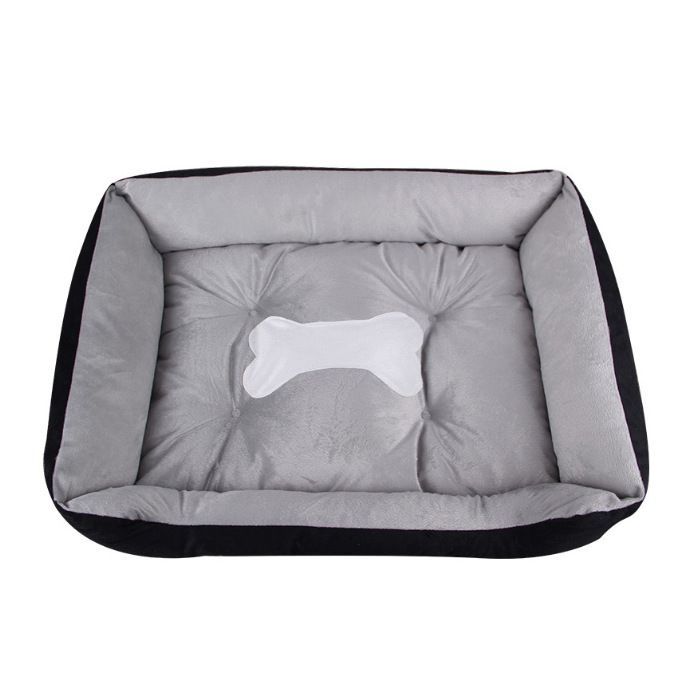Panier pour Chien Lavable avec Coussin Réversible Et Déhoussable, Canapé pour Chien, Lit pour Chiens, Ou Chats,Noir,3XL(90x70x15cm)