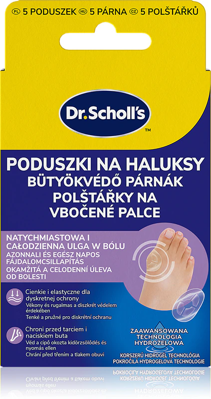 Scholl Vankúšiky na vybočený vbočený palec Dr. Scholla