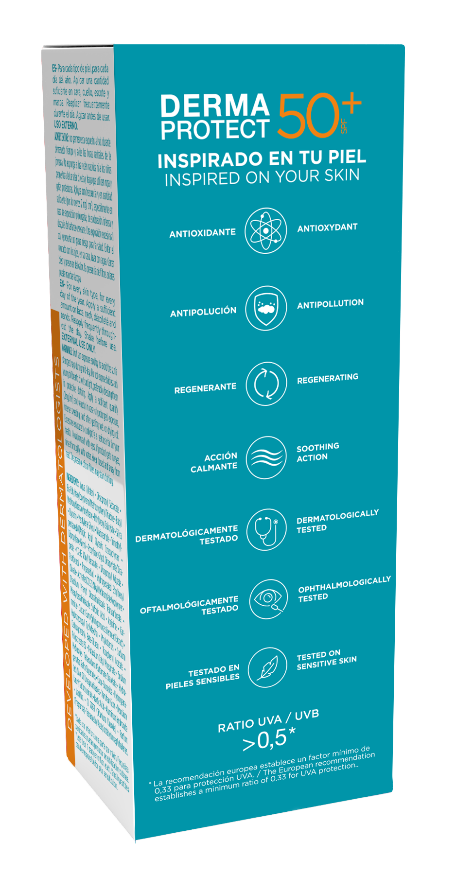 „Dermaprotect SPF50 Ultra Light Protection“ kremas nuo saulės vaistinėje
