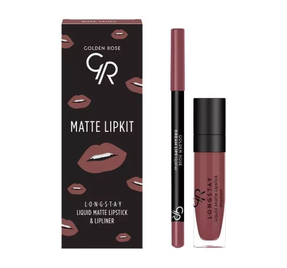 Golden Rose Matte Lipkit zestaw do makijażu ust Rose Taupe