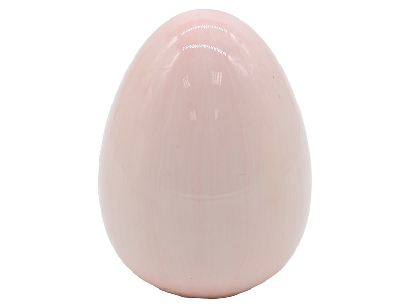 Figurka ceramiczna Jajko 10,5 cm różowa