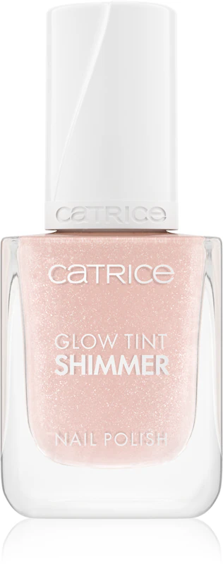 Esmalte transparente Catrice Glow Tint Shimmer com glitter