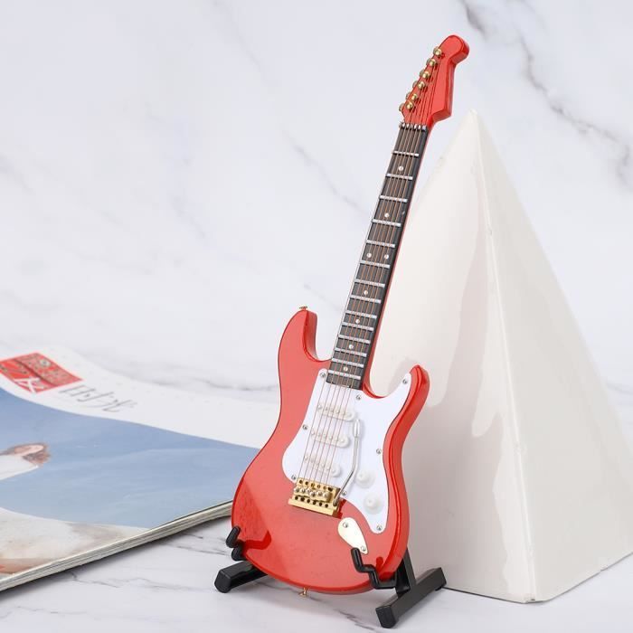 Elektrische gitaar model - SALUTUYA - Rood - Handgemaakte miniatuur
