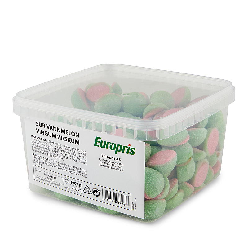KnallGoodt Sour Watermelon 2 kg Viinikumi/vaahto, Vidal