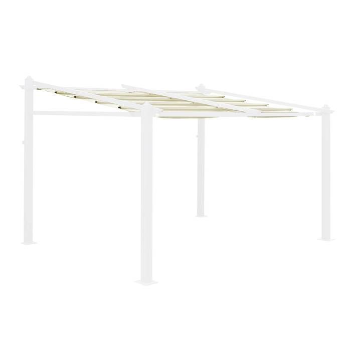 Toldo de color blanco roto para cenador Murum de 3x4 m - toldo de repuesto para pérgola.