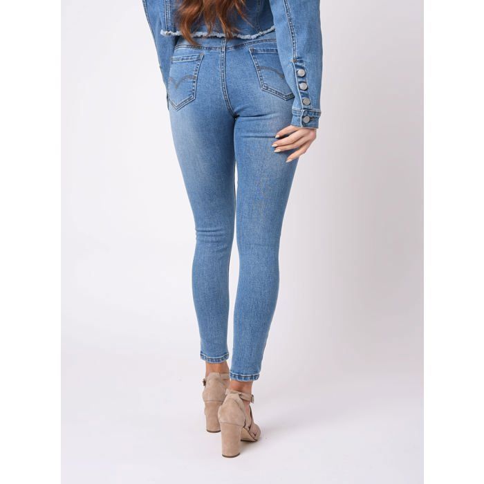 Skinny jeans met hoge taille - PROJECT X PARIS - Dames - Blauw