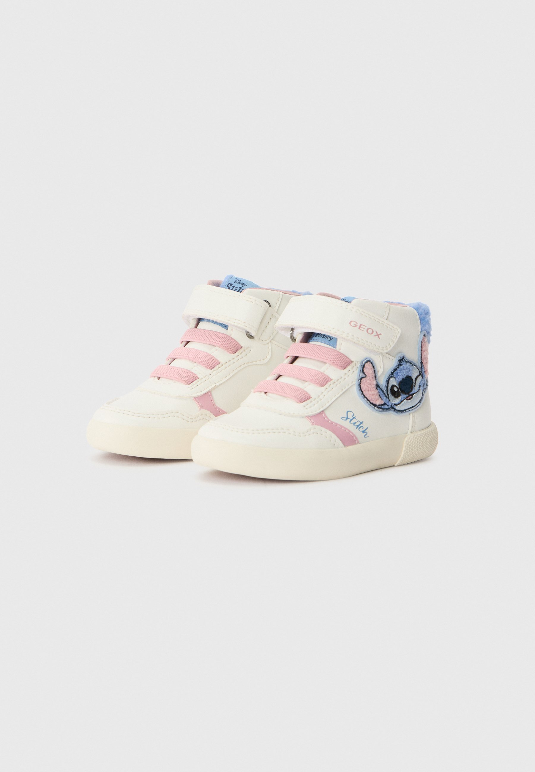 Geox LILO & STITCH - Scarpe da ginnastica alte - bianco/azzurro