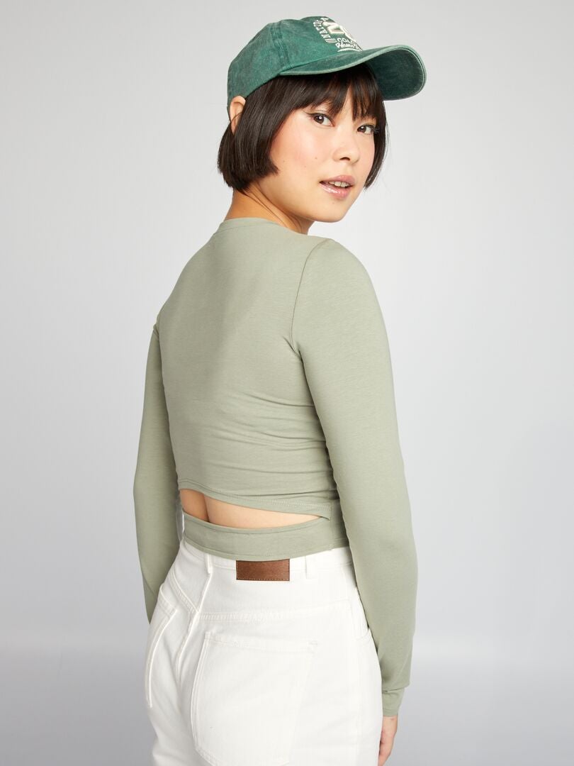 Camiseta cropped - VERDE