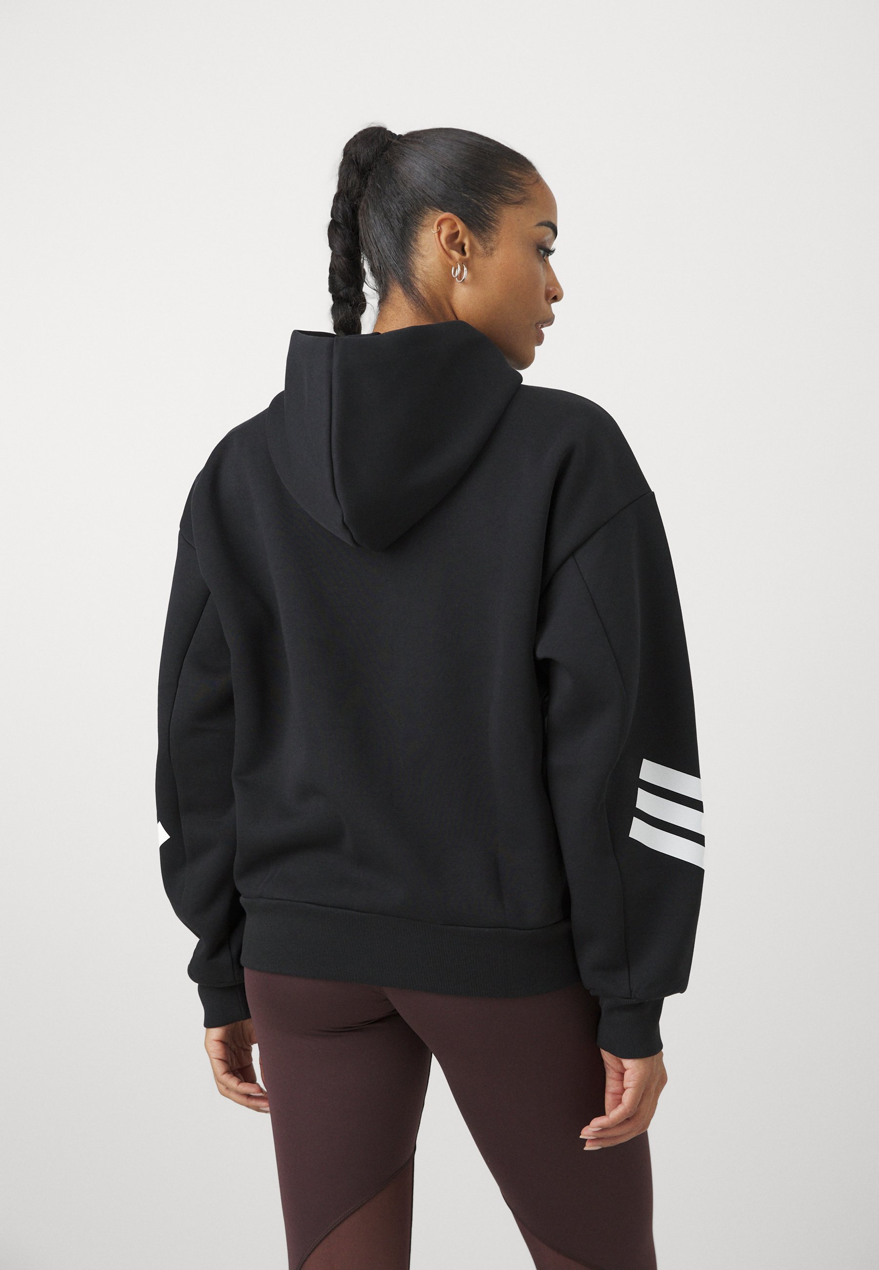 adidas Sportswear FUTURE ICON 3-STREIFEN - Hoodie - schwarz
