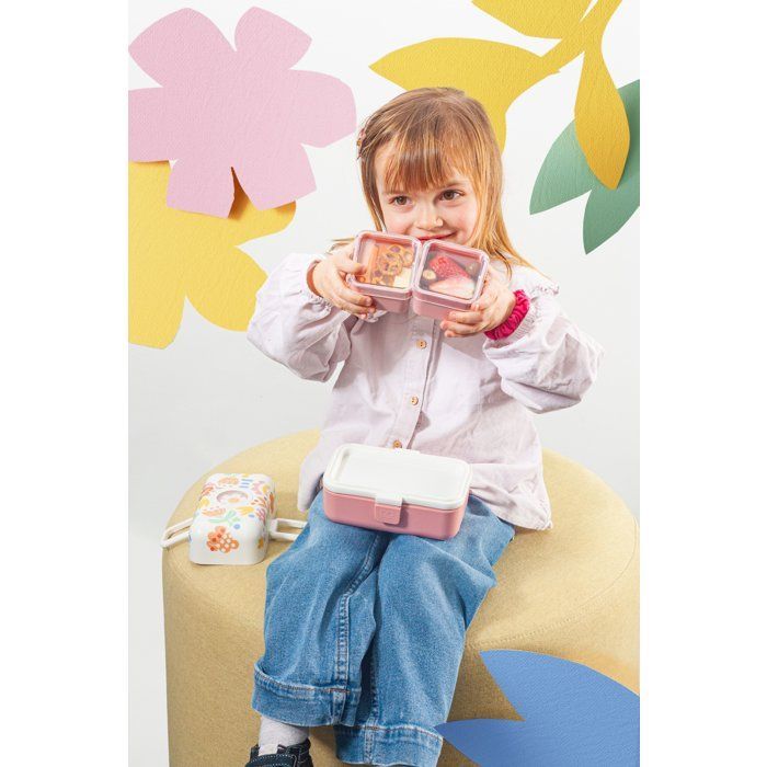 Children's Lunch Box - MONBENTO - 3 Compartments - BPA Free - MB Tresor Papercut