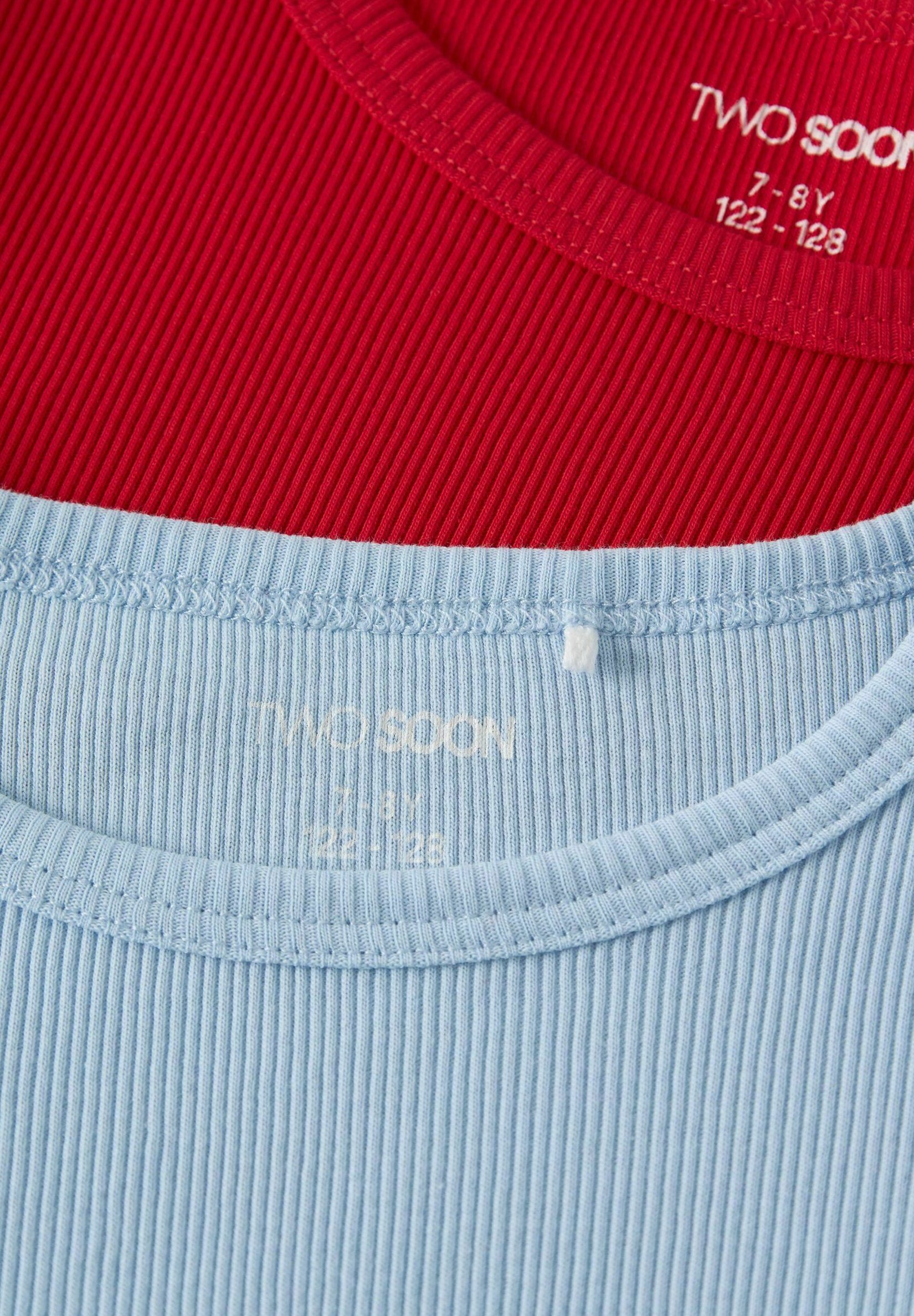 TWO SOON 2ER-PACK - Basic T-shirt - felrood