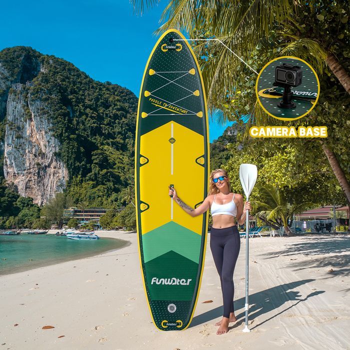 FunWater Opblaasbaar Antislip Paddleboard, Watersport, 385x85x15cm, Blauw