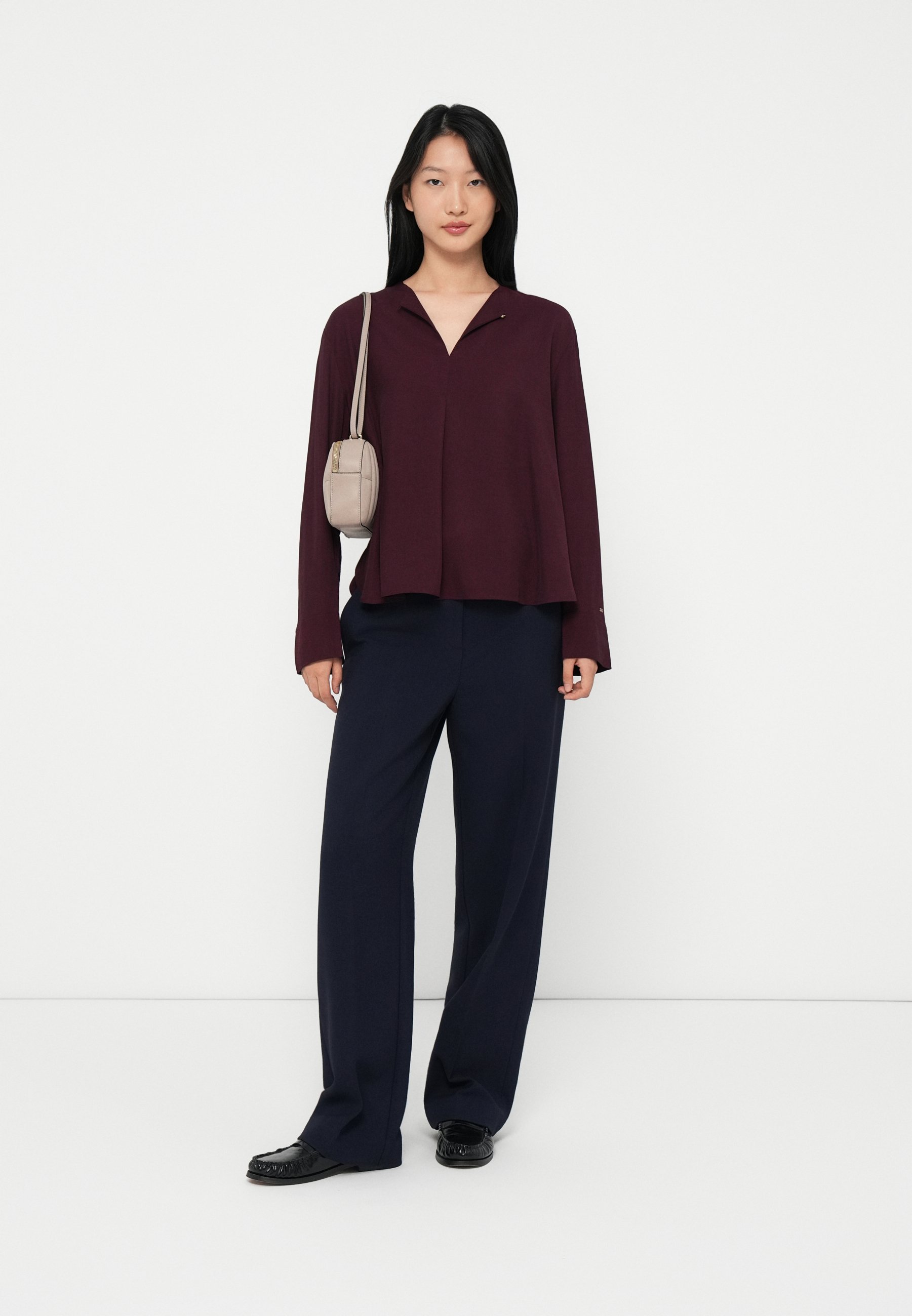 Bluză Tommy Hilfiger SOFT VIS RELAXED - Bluză - deep burgundy