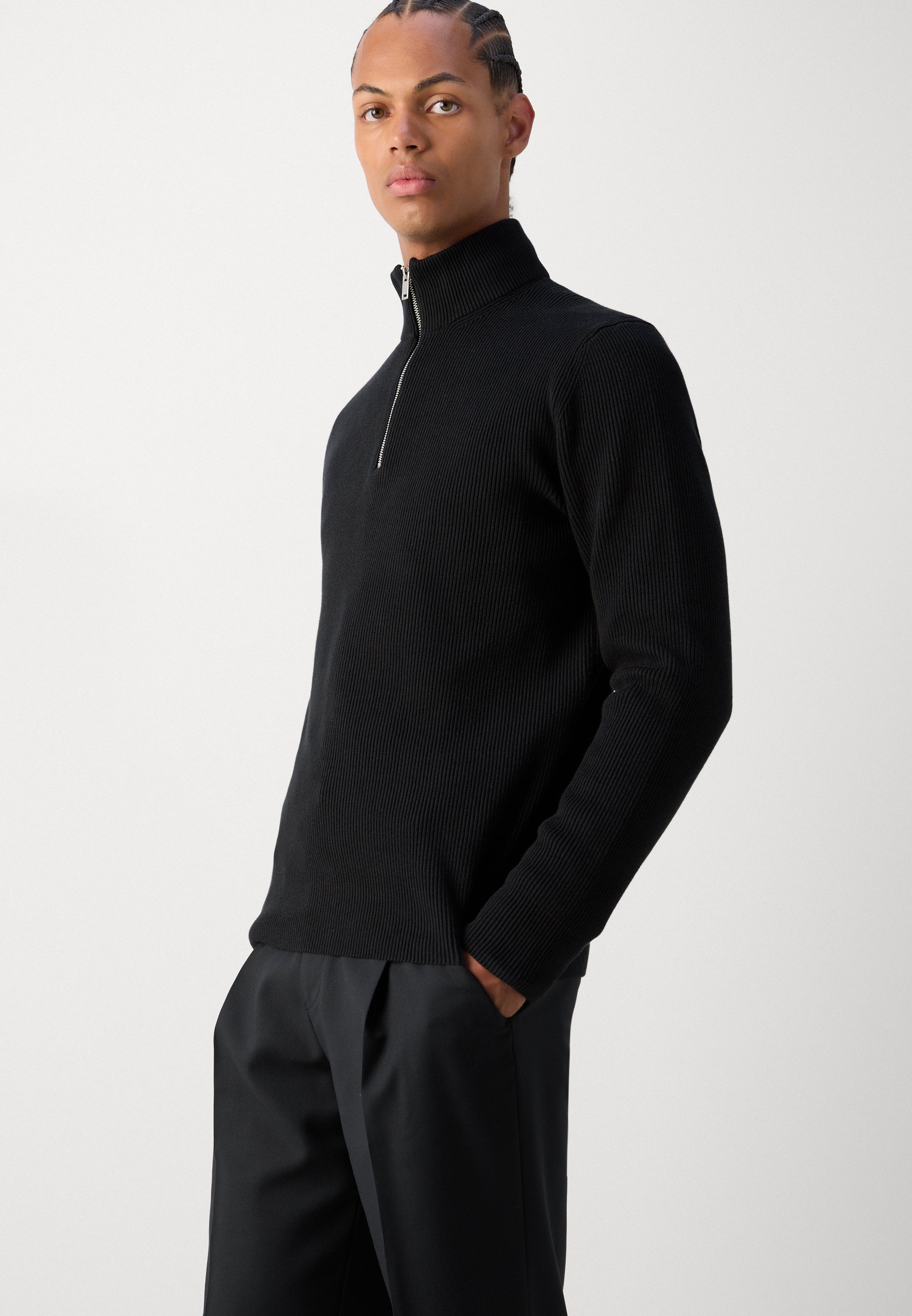 Lindbergh HALF ZIP - Trui - zwart