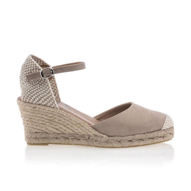 Beige espadrilles voor dames met touwzolen