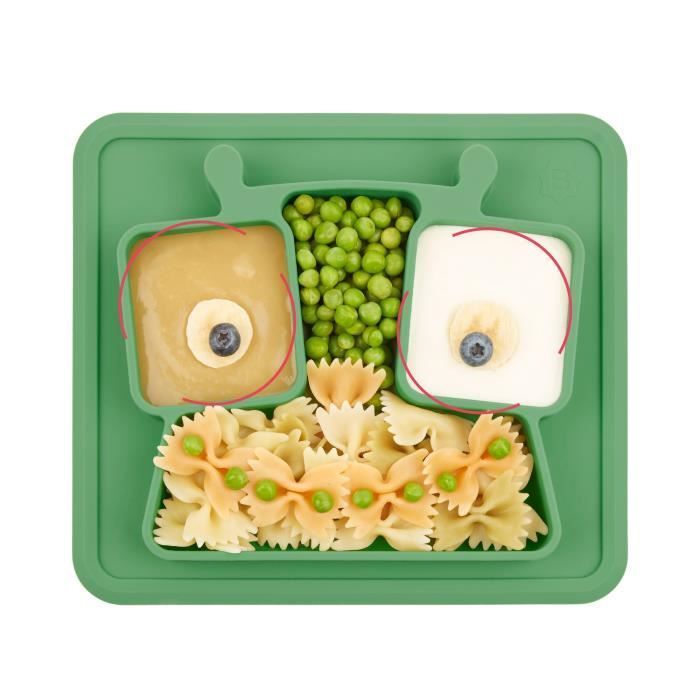 Badabulle Assiette à compartiments antidérapante, 4m+