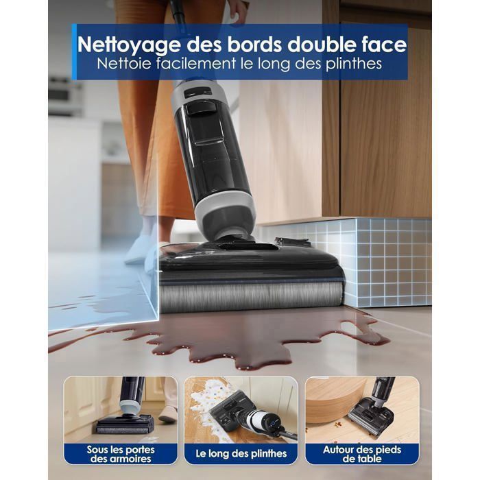 TINECO Floor One i5 Stretch draadloze steelstofzuiger - 30 min gebruiksduur - 190 AW zuigkracht - Draadloos