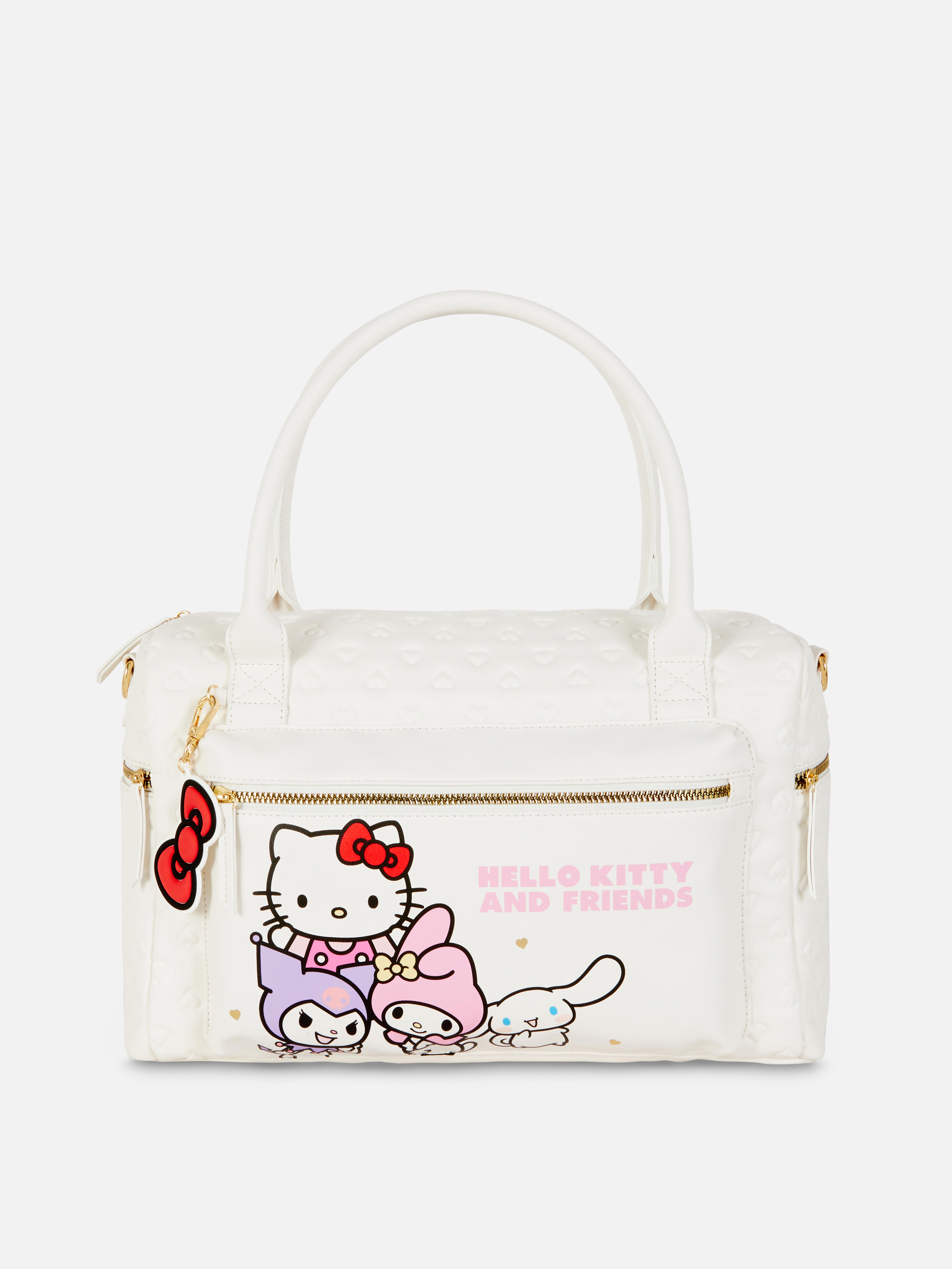 Geantă de weekend Hello Kitty and Friends O geantă de weekend cu personaje Sanrio, fermoare și mânere superioare