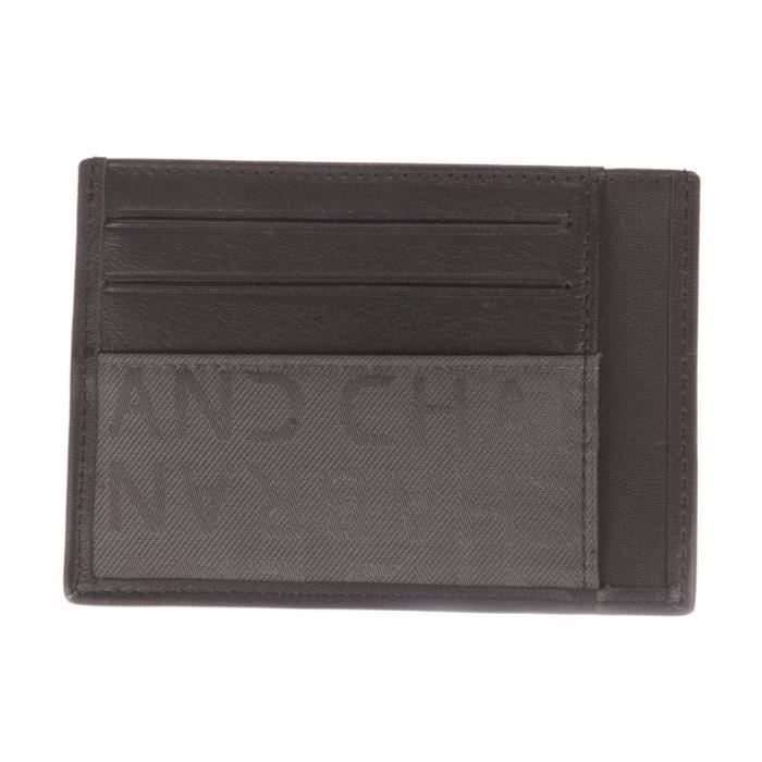 Petite maroquinerie - CHABRAND - NOIR - Cuir de vachette - Souple - 6 inserts cartes