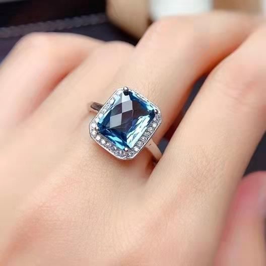 Women's Ring, RMEGA Gifts, Jewelry for Engagements, Proposals, Anniversaries, Valentine's Day, Mother's Day - Blue