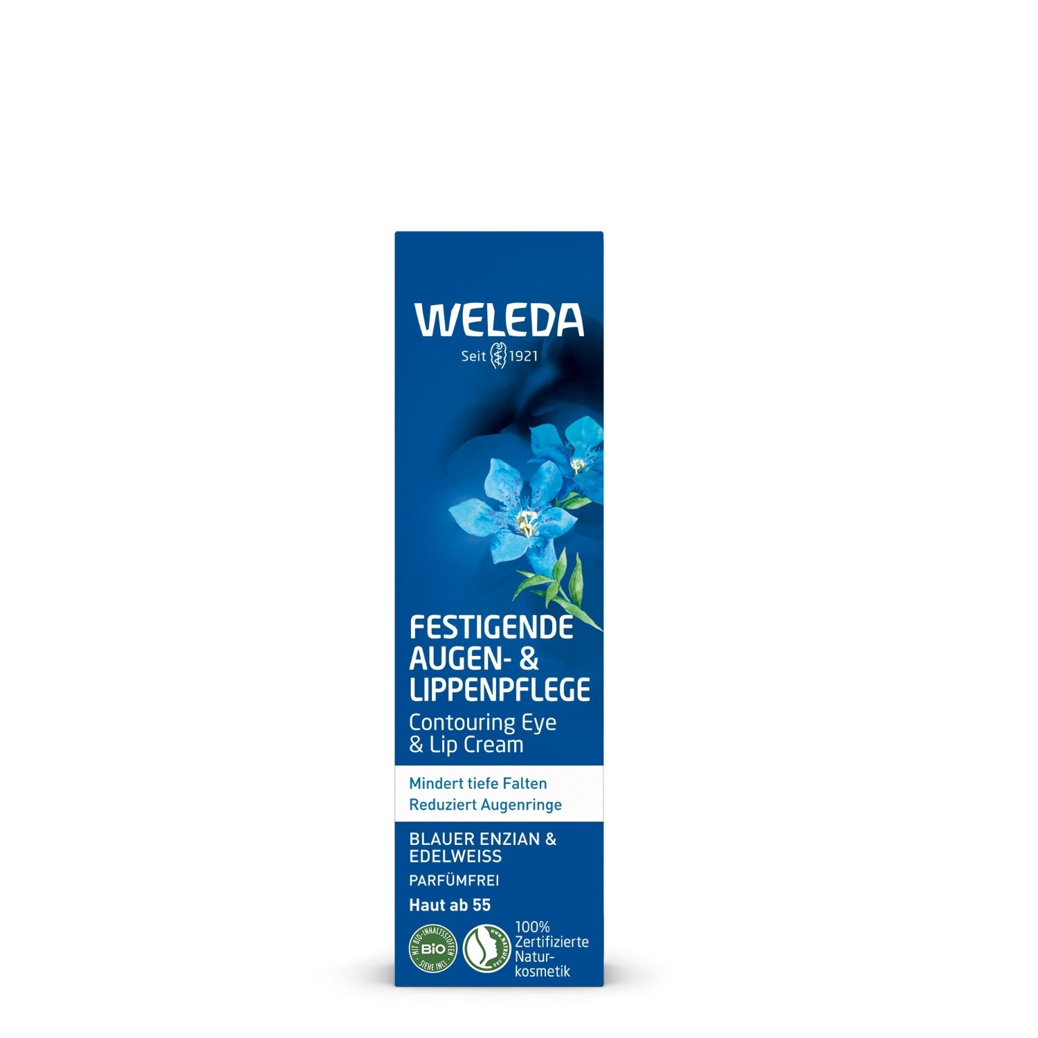 Weleda Augencreme Blau Anti-Falten Augen- und Lippenpflege Enzian & Edelweiß - 10 ml